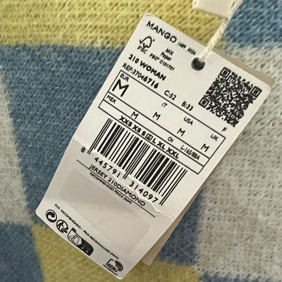 Mango Rhombus Cardigan with Strass Detailing Size Medium - Picture 5 of 5